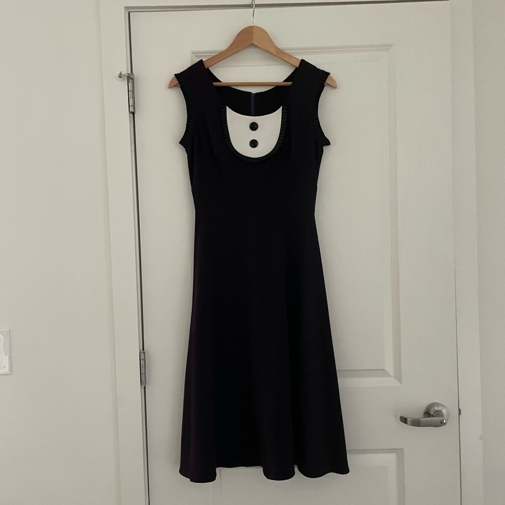 Stop Staring Pinup Midi Tuxedo Bib Retro Dress - Picture 6 of 6